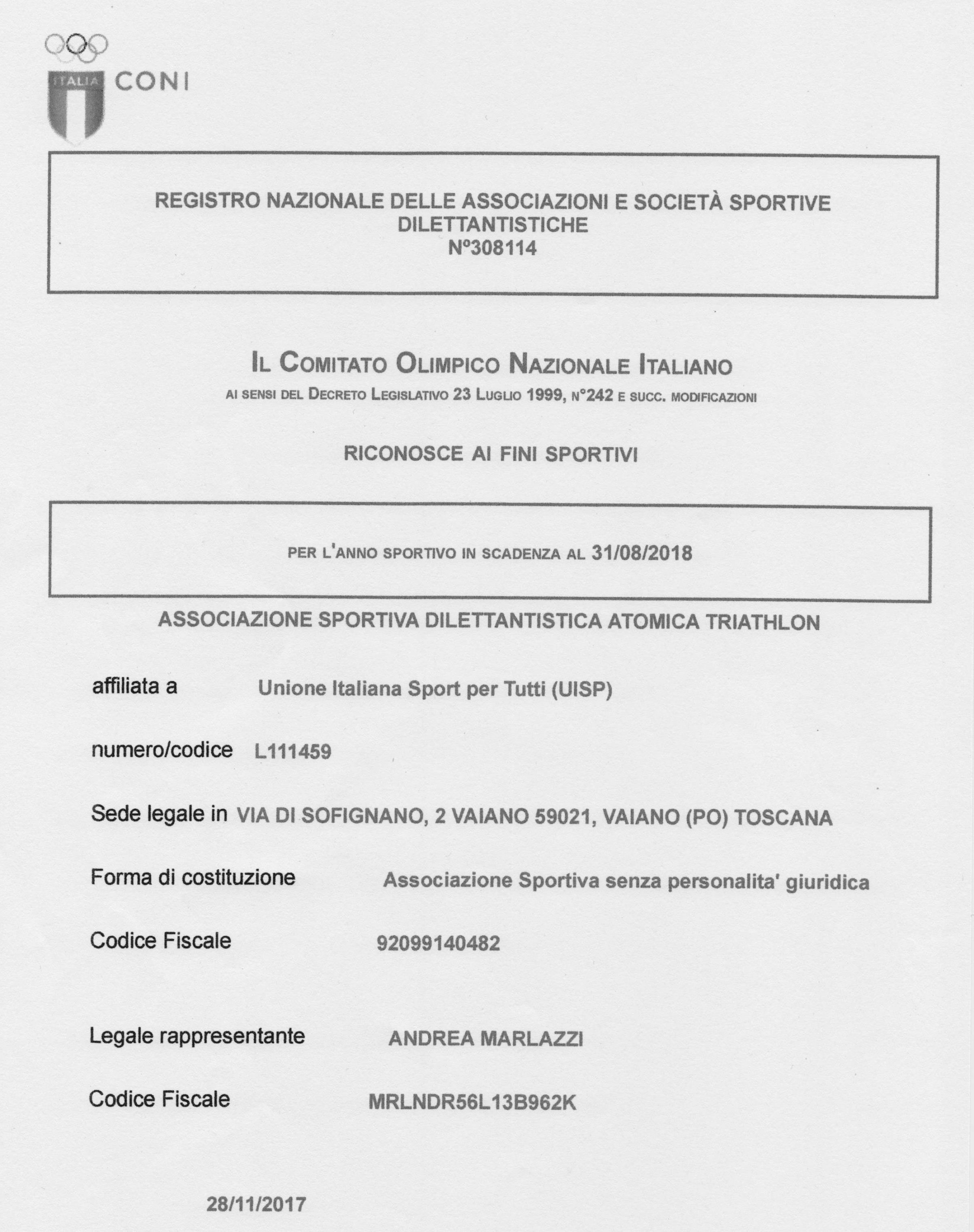 Affiliazione UISP 001